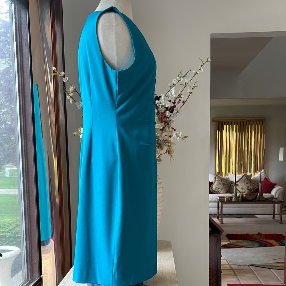 NWOT Calvin Klein Elegant Blue Sleeveless Dress - Picture 4 of 16